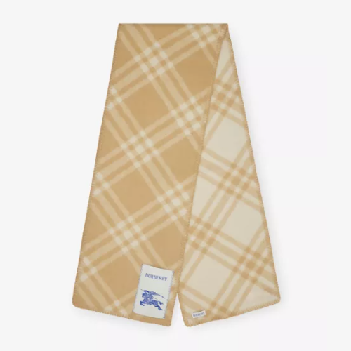 库存紧！Burberry 格纹羊毛围巾
