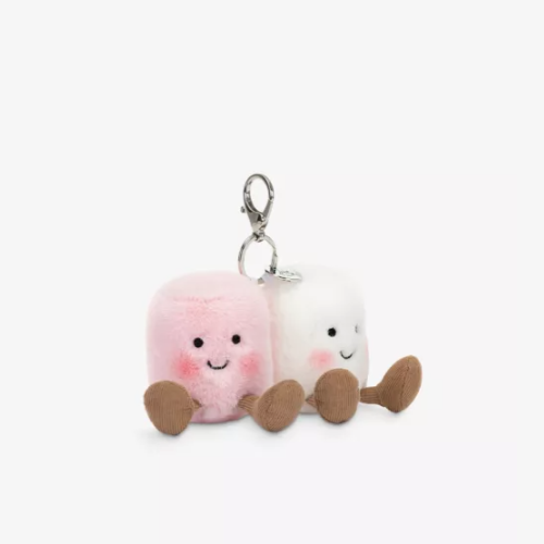 Jellycat 粉白棉花糖挂件