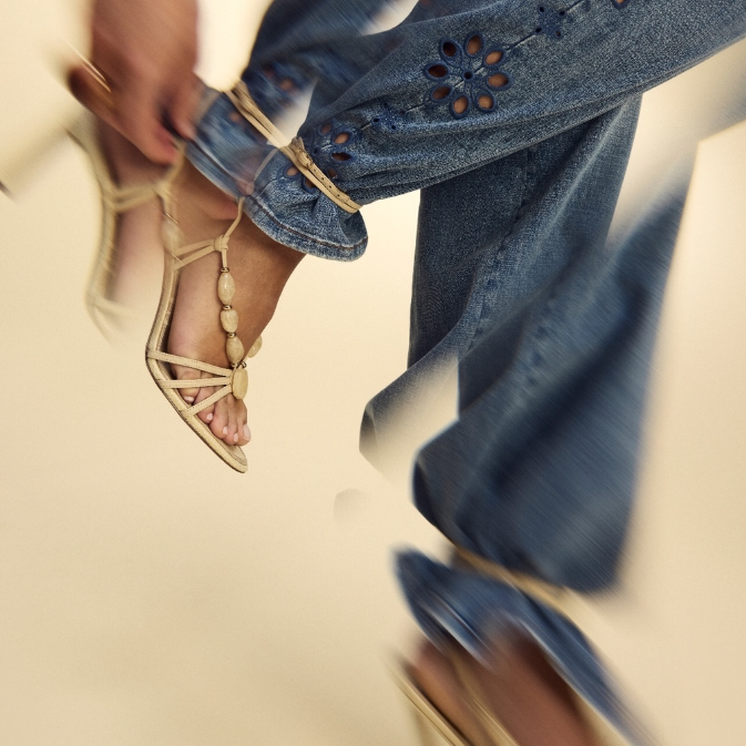 Sam Edelman 美官：美鞋&包袋上新！Calla 珍珠绑带凉鞋$110
