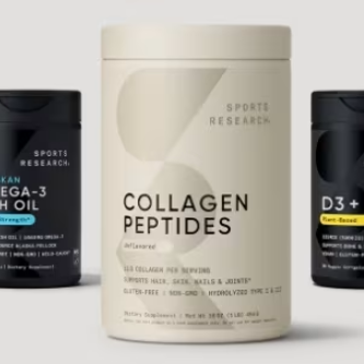 iHerb：Sports Research 膳食补剂专场！入手Omega-3 鱼油、胶原蛋白多肽