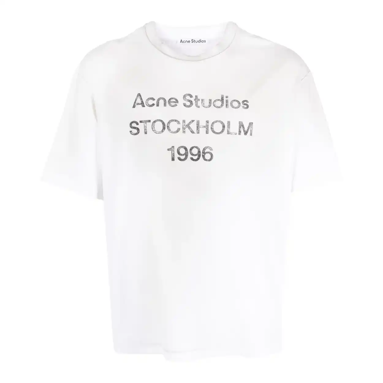 CA站定价优势 ACNE STUDIOS 1996字母徽标白色短袖T恤