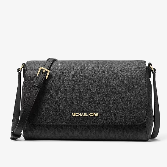 Michael Kors 中号黑色老花斜挎包