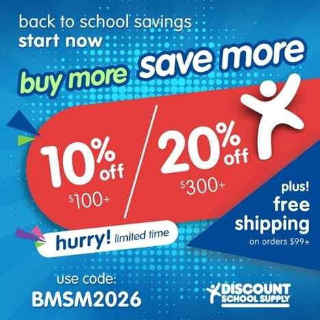 Discount School Supply：返校季大促 多买多省