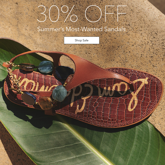 Sam Edelman 美官：夏季凉鞋无门槛7折！果冻拖鞋$41