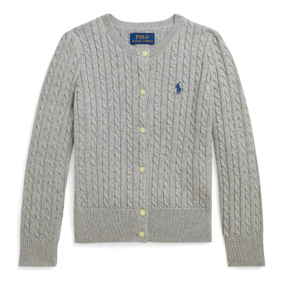 上新！Ralph Lauren 拉夫劳伦大童款绞花开衫