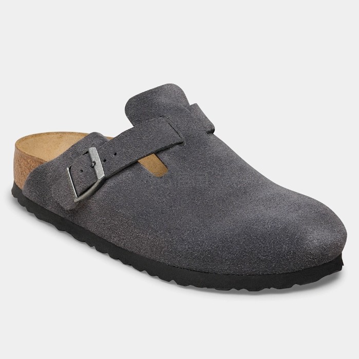 Birkenstock 勃肯 Boston 绒面穆勒鞋
