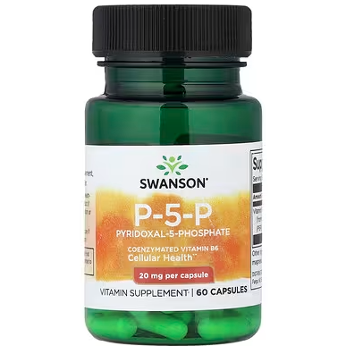 Swanson Vitamins, P-5-P，20 毫克，60 粒胶囊