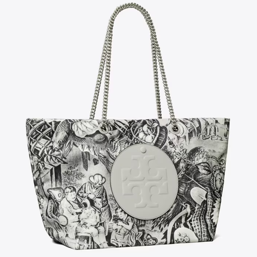 Tory Burch 汤丽柏琦 Ella 印花链条托特包
