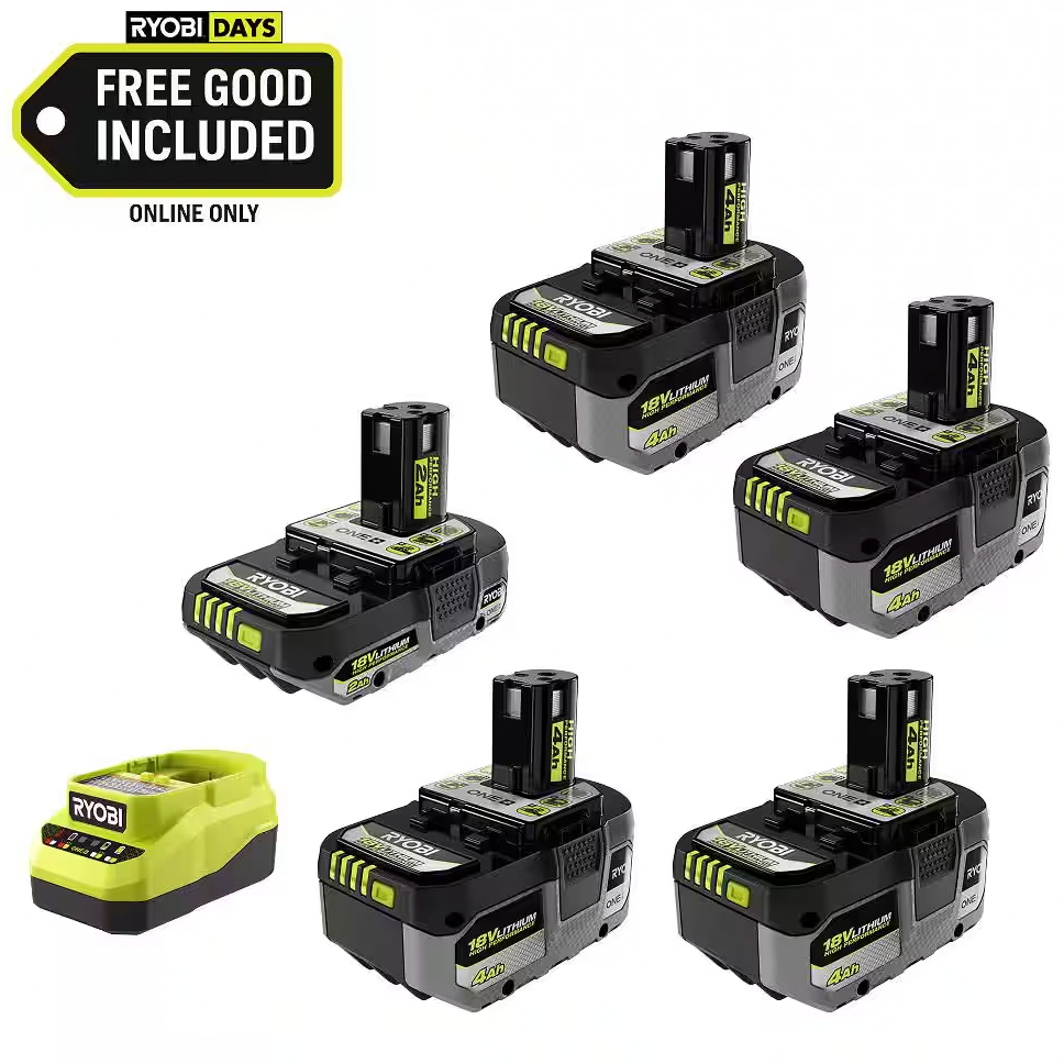 RYOBI ONE+ 18V电池6件套
