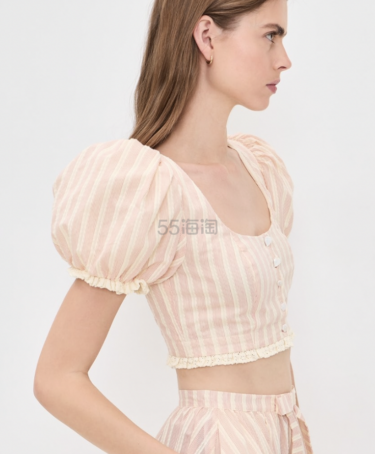 For Love & Lemons Naomi 泡泡袖上衣