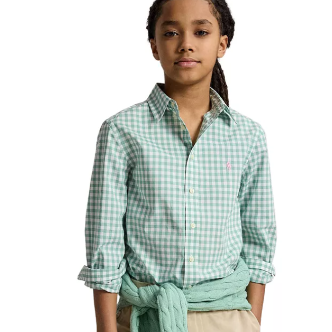 热卖！Polo Ralph Lauren 拉夫劳伦大童款格纹衬衫 3色