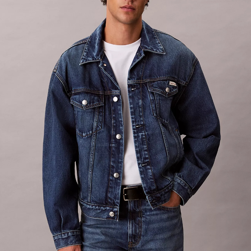 码全！Calvin Klein 90s 深蓝色牛仔外套