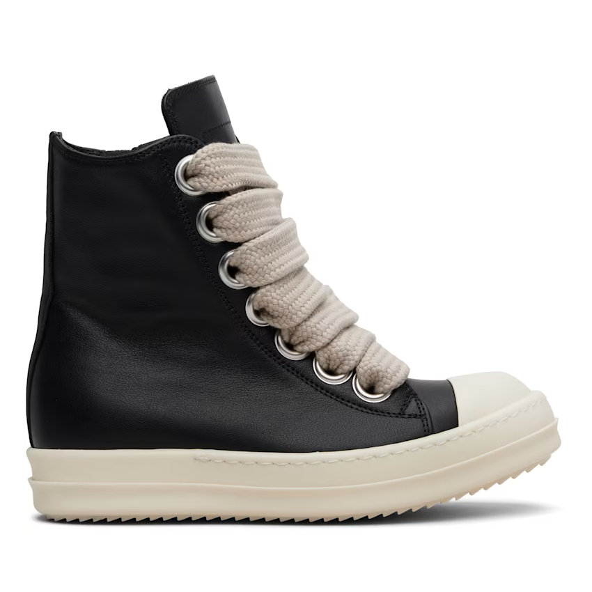 Rick Owens 黑色 Temple Jumbolace 高帮运动鞋