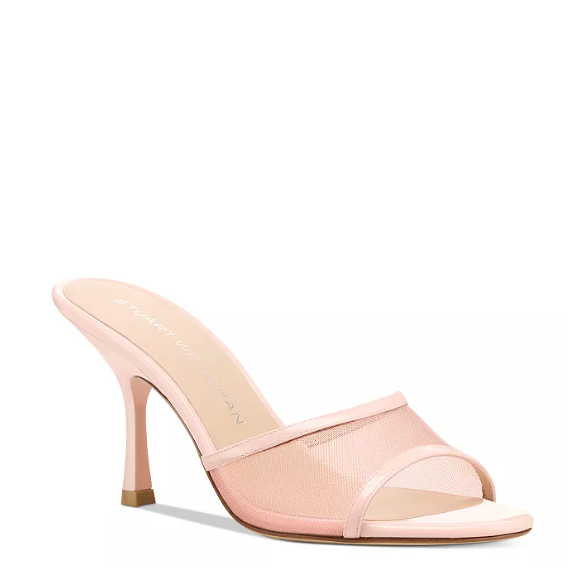 返$50礼卡！Stuart Weitzman Bareitall 85 网纱高跟鞋