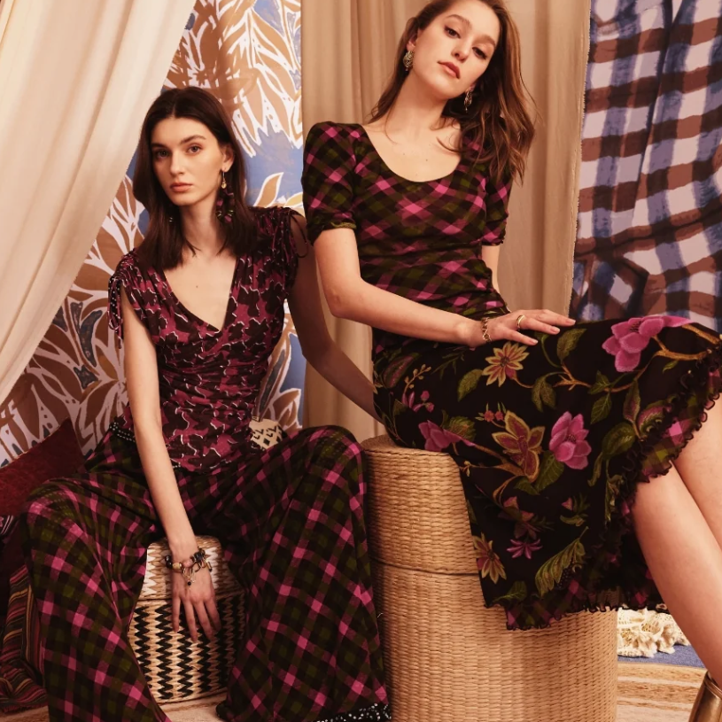 DVF HK：美裙上新热卖！入手26早秋摩洛哥夜花园复古浆果格纹系列