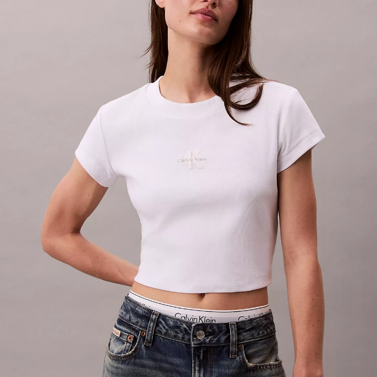 满$150享额外7折！Calvin Klein 字母徽标 Baby T恤
