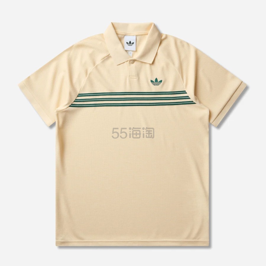 ADIDAS 阿迪达斯三叶草印花Polo衫