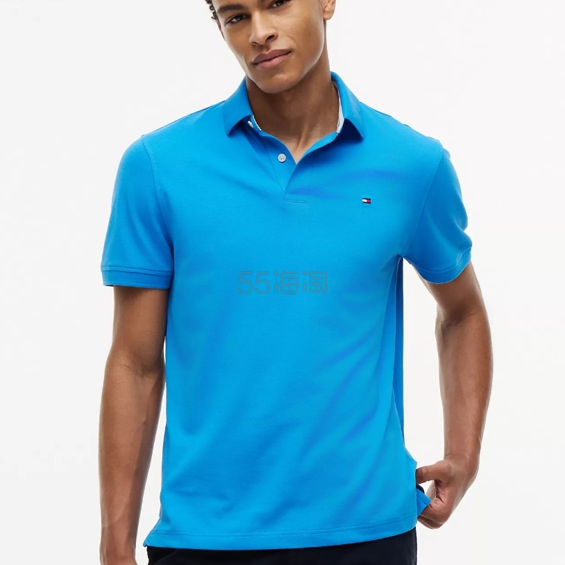 TOMMY HILFIGER 徽标蓝色Polo衫