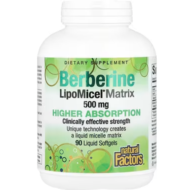 Natural Factors, Berberine LipoMicel Matrix，90 粒液体软胶囊
