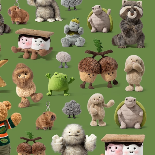 Selfridges：Jellycat 热卖专区 入林间探险限定