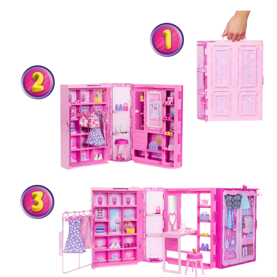 Barbie 梦想衣橱玩具套装