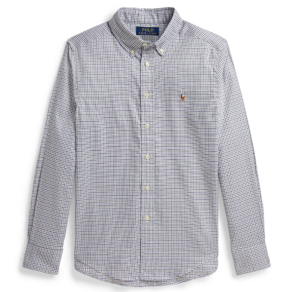 上新！Ralph Lauren 拉夫劳伦大童款格子牛津衬衫