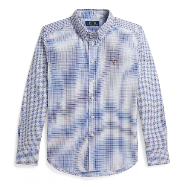上新！Ralph Lauren 拉夫劳伦大童款格子牛津衬衫
