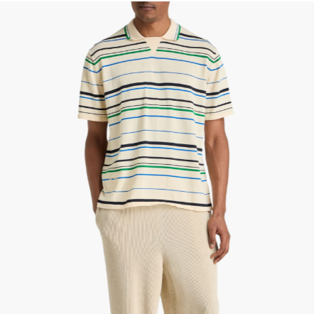 热卖！ADIDAS ORIGINALS BY WALES BONNER 条纹棉混纺 Polo 衫
