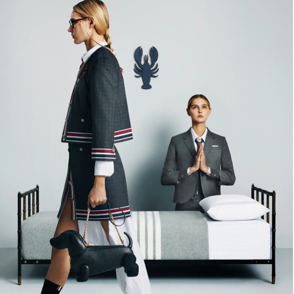 THE OUTNET 美站：Thom Browne 四道杠奢品狂欢！迷你裙$188、棉珠地网眼衫$124