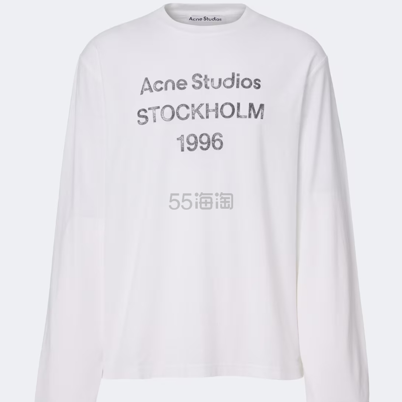 ACNE STUDIOS 1996 字母徽标白色T恤