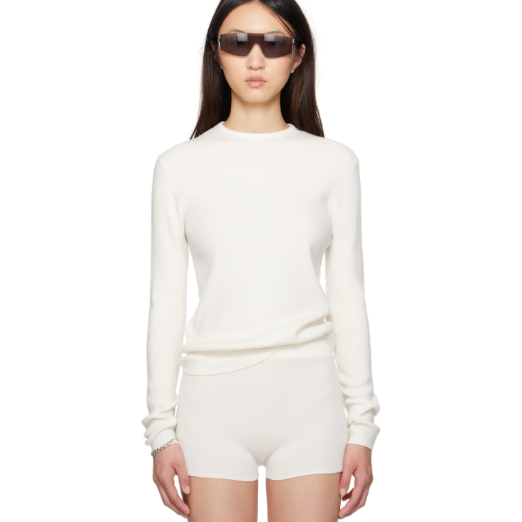 FEAR OF GOD ESSENTIALS 白色 Soft Rib 长袖 T 恤