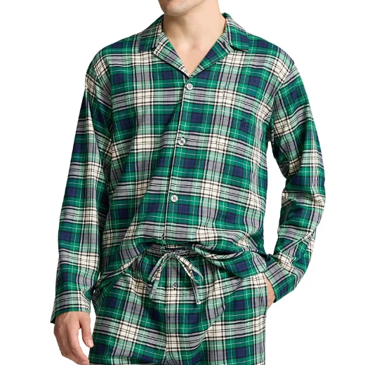 码全！Polo Ralph Lauren 拉夫劳伦法兰绒睡衣上衣