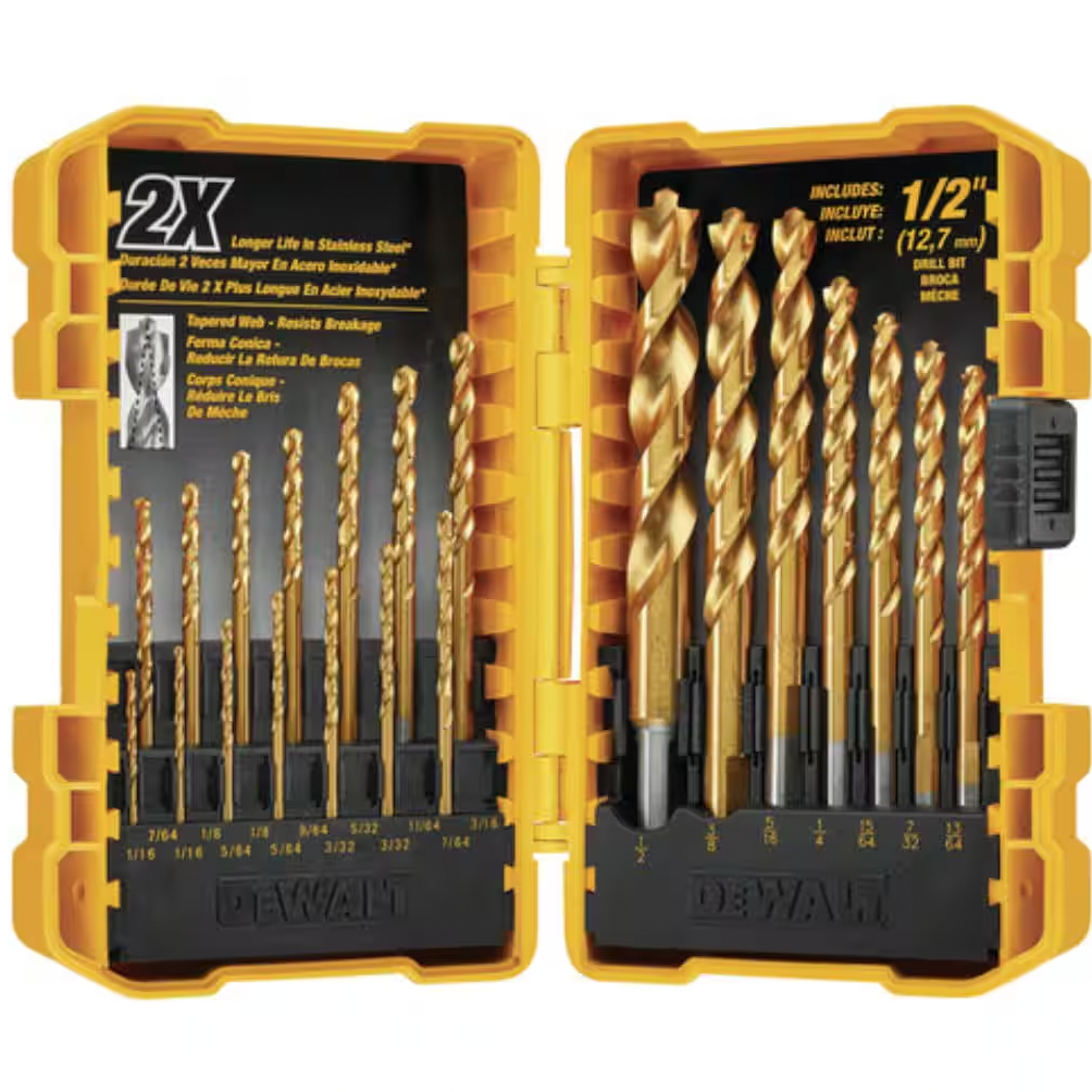 DeWALT 钛涂层钻头套装