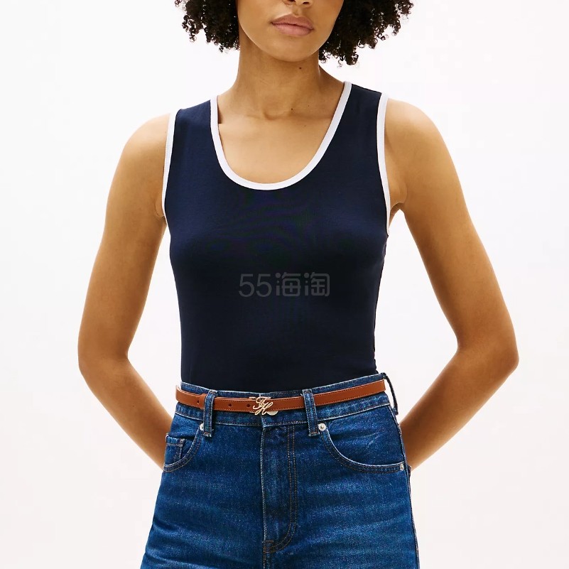 TOMMY HILFIGER 罗纹V领背心
