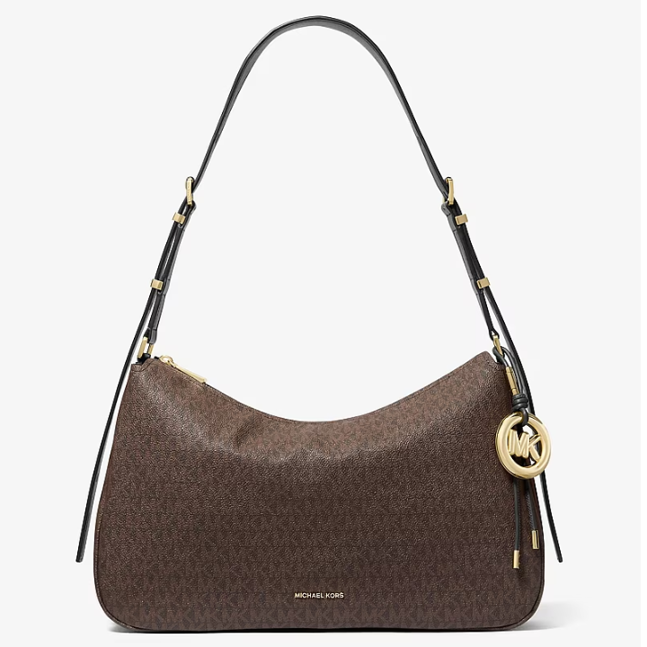 补货！Michael Kors Nilita 棕色老花单肩包