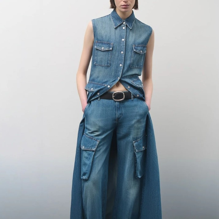 7 For All Mankind：季末大促！宽松条纹衬衫$74、牛仔裤$75
