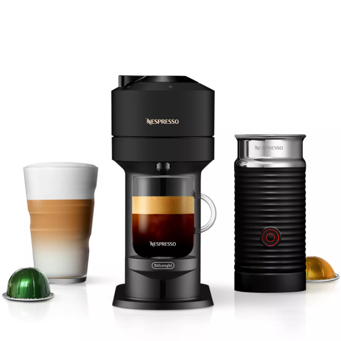 Nespresso Vertuo Next 哑光黑咖啡机+Aeroccino 奶泡机