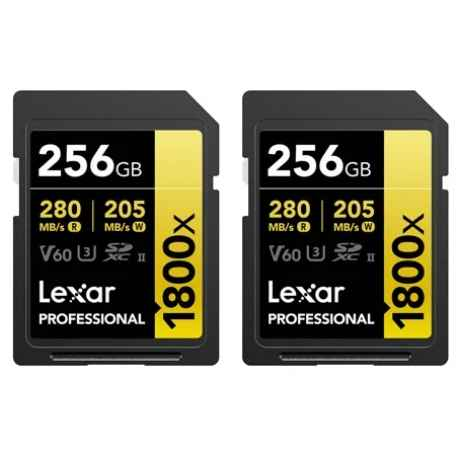 Lexar GOLD 1800x SDXC 存储卡 256GB 2张