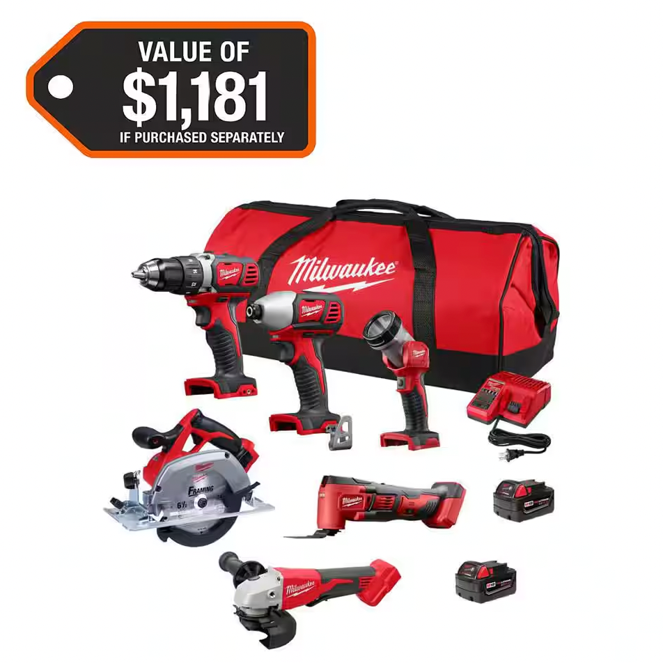 Milwaukee M18 电动工具六件套