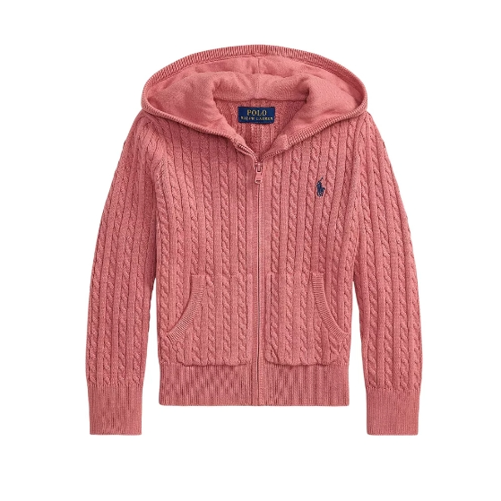 Polo Ralph Lauren 拉夫劳伦儿童款针织绞花连帽外套