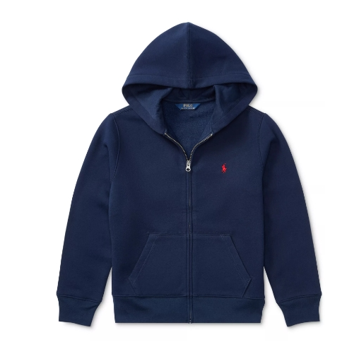码全！Polo Ralph Lauren 拉夫劳伦大童款抓绒连帽外套 多色可选
