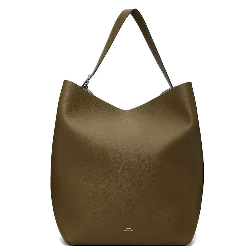 TOTEME 棕色 Belted Grained-Leather 托特包