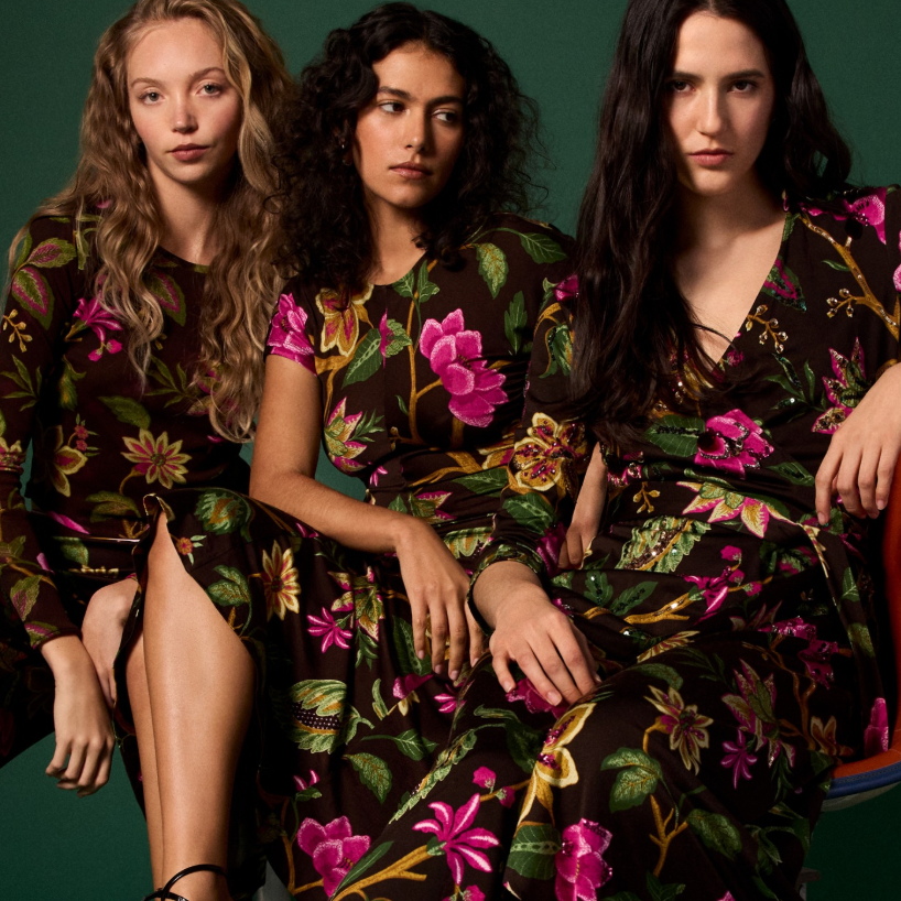 DVF US：美裙上新热卖！入手蛇纹印花双面裙