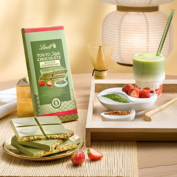 Lindt Chocolate：东京风格抹茶草莓巧克力