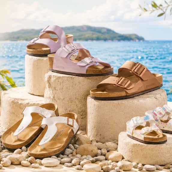 Zulily：Birkenstock 年度重磅闪购！Arizona 儿童款拖鞋$29、女士 Santa Ana 磨砂皮鞋$63