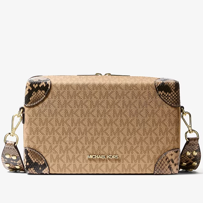 Michael Kors Jeanie 小号蛇纹压花盒子包