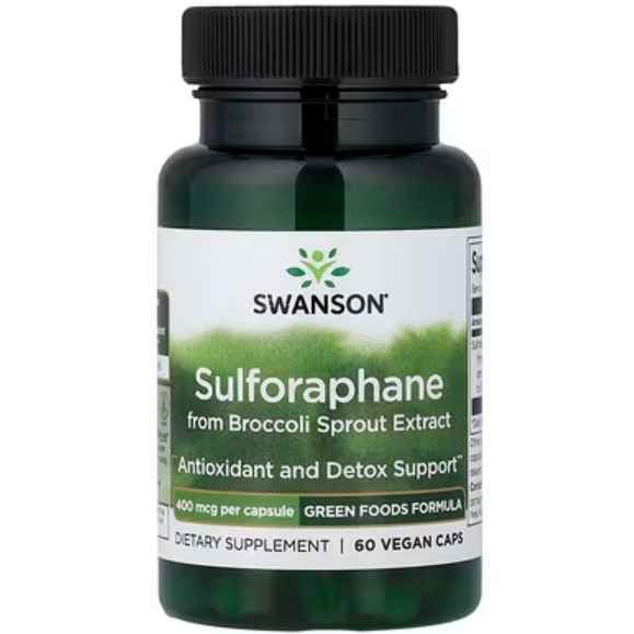 Swanson, 来自西兰花芽提取物的萝卜硫素，400 微克，60 粒Vegan胶囊