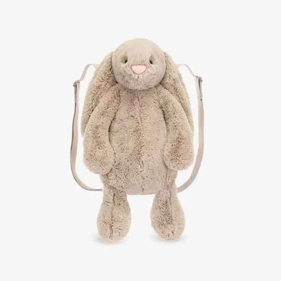 Jellycat 害羞米色邦尼兔双肩背包（32cm）