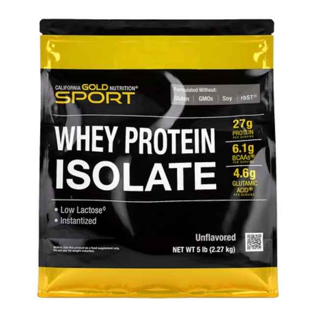California Gold Nutrition, 运动系列，分离乳清蛋白，原味，5 磅