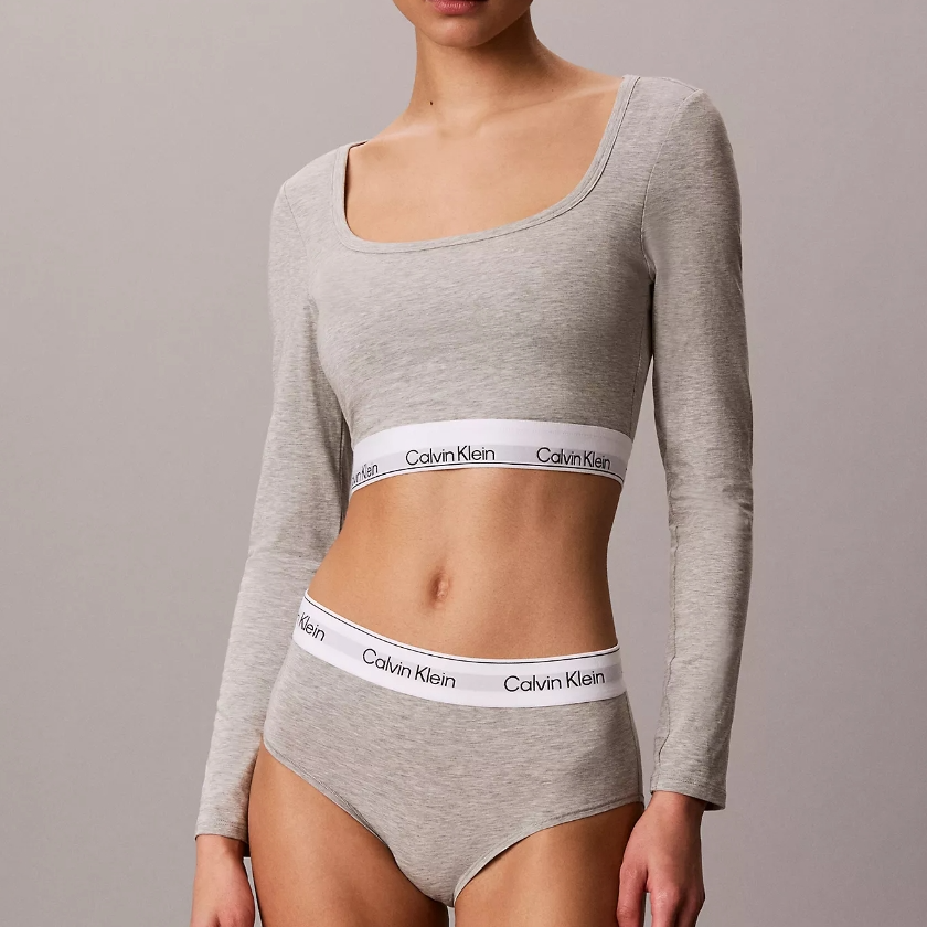 Calvin Klein 字母徽标长袖T恤内衣